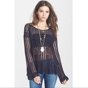 Free People Annabelle Crochet Pullover